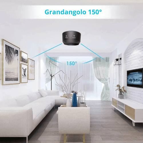 Mini telecamera di sicurezza WiFi 1080P con visione notturna e rilevamento del movimento
