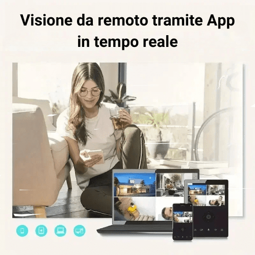 Mini telecamera di sicurezza WiFi 1080P con visione notturna e rilevamento del movimento
